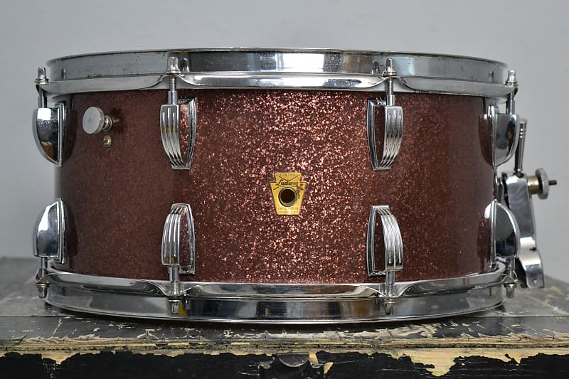 Ludwig No. 902 Symphonic Model 6.5x14" 16-Lug Snare Drum with P-87 Strainer 1960 - 1968 image 4