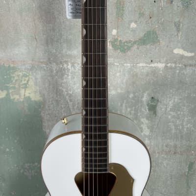 Mint Gretsch G5021E Rancher Penguin Parlor Acoustic / Electric Guitar - White image 4