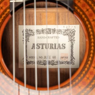 1988 Asturias AST60 - Natural | Vintage Japan Handmade Classical Guitar Cedar Rosewood | Case image 22