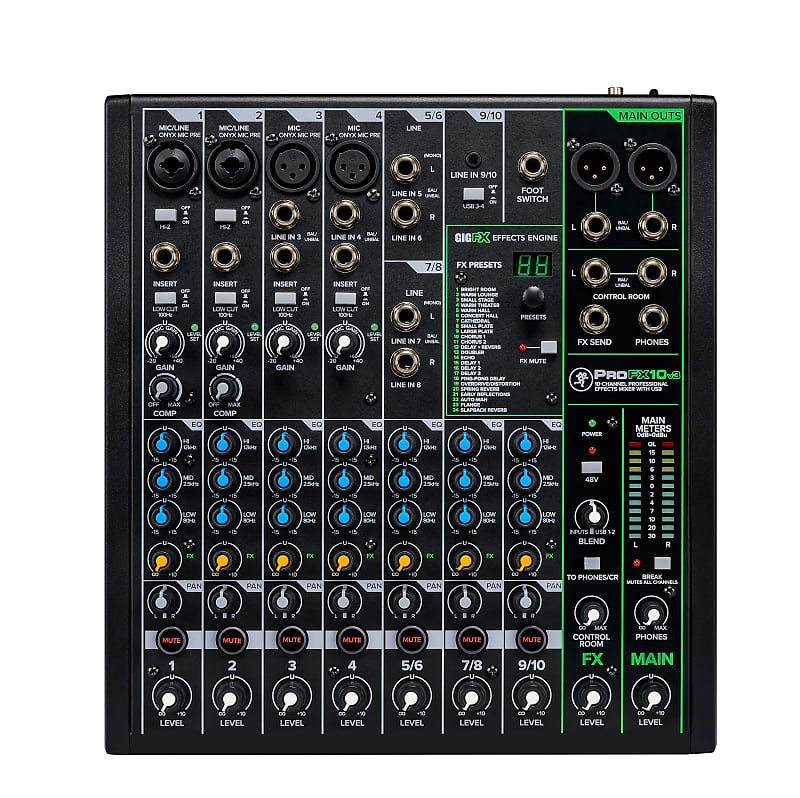 Mackie ProFX10v3 Professional USB Mixer, 10-Channel image 1