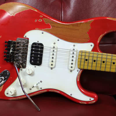 Palermo PG4 Mick Mars Replica Electric Guitar 2024 Fiesta Red W/ Case NEW image 1