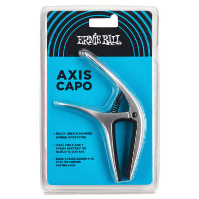Axis Dual Radius Capo SILVER Aluminum Ergo-Precision 6/7-Strg Dual Curve/Flat FB Fits Folk, Electric image 2