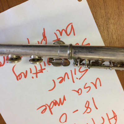 Artley 18-0 Flute  Closed Hole Silver plated. Silver Bild 9