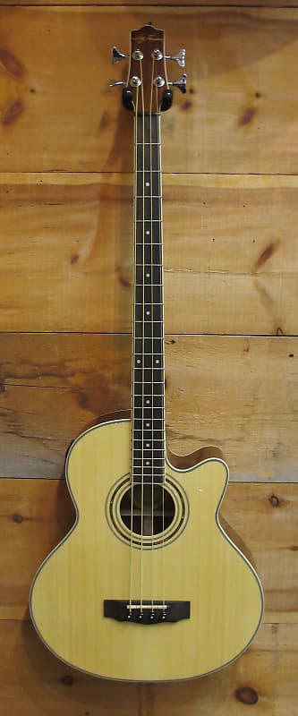 Jay Turser Acoustic Electric 4 String Bass Guitar JTB-D100 Natural NEW image 1