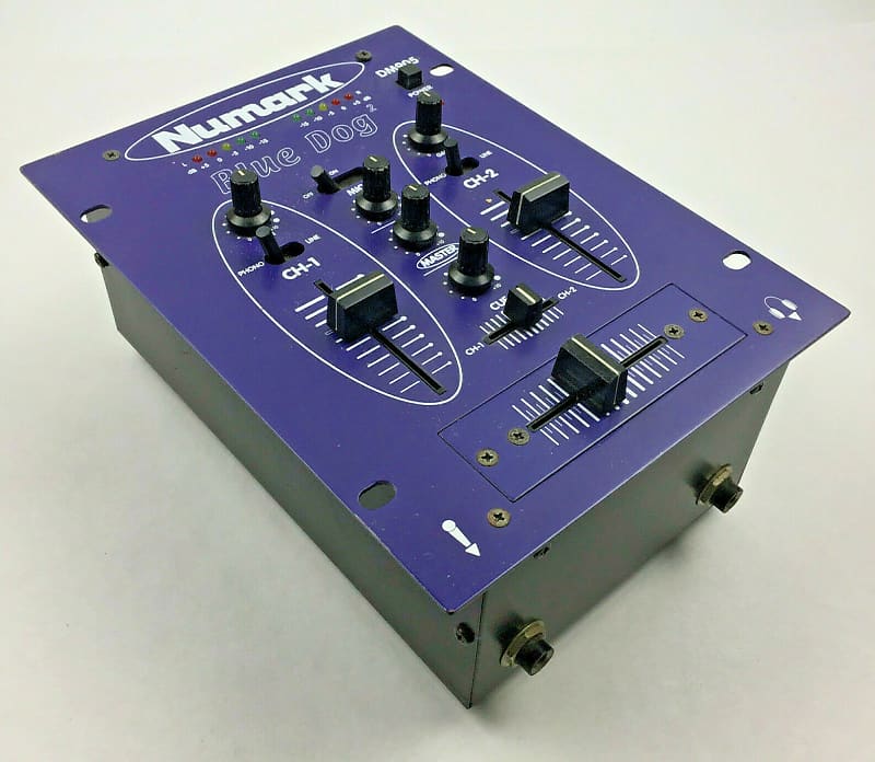 【音出確認済】Numark DM905 Blue Dog DJミキサー Numark DM905 Preamp Professional DJ Mixer Violet Blue Box