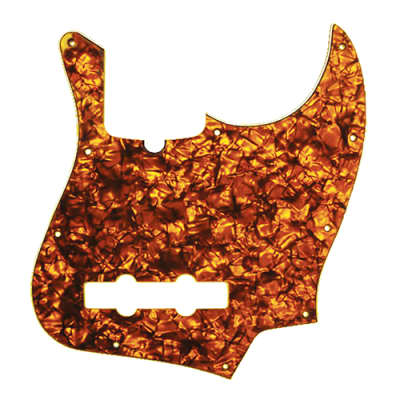 D'Andrea 4-Ply 10-Hole Jazz Bass Pickguard Orange Pearl for sale