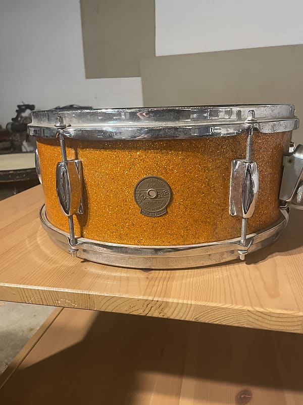 ZimGar 5.5x14 MIJ Snare 60s Orange Sparkle Reverb