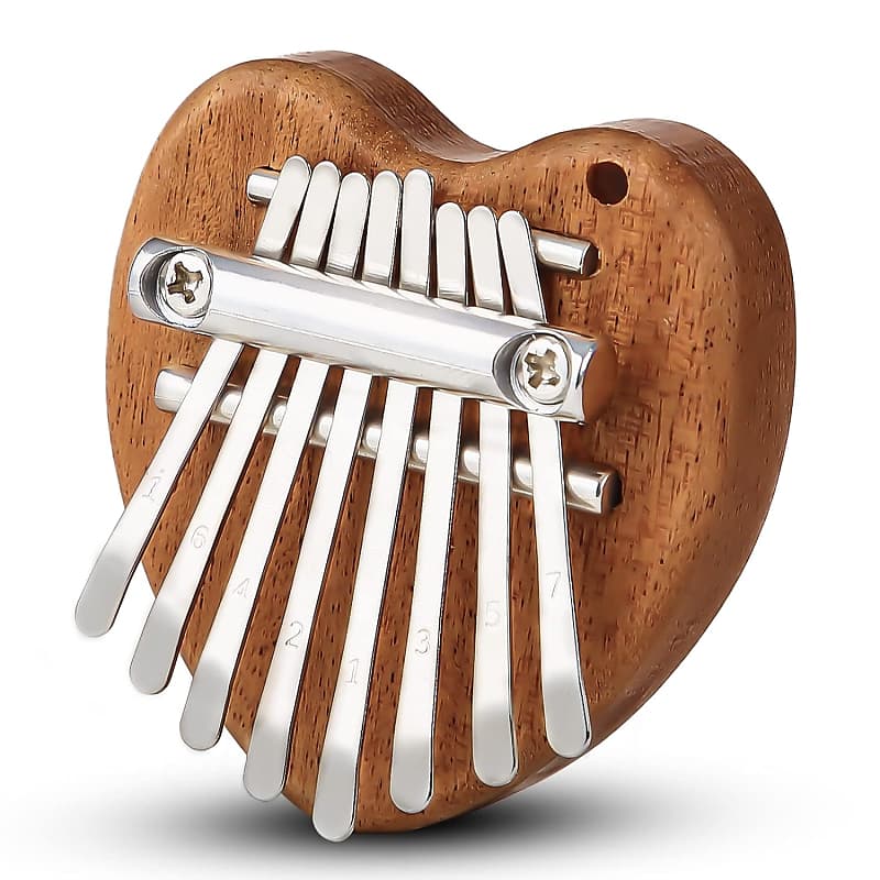 Mini =Thumb Piano 8 Keys,Portable Solid Wood Mbira Finger Reverb