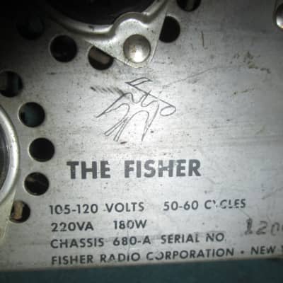 Fisher 680-a stereo tube amplifier. From 1966 Ambassador console receiver image 2