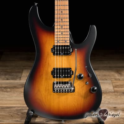 Ibanez AZ2402 Prestige HH Roasted Maple Neck Guitar w/ Case –Tri-Fade Burst Flat image 2