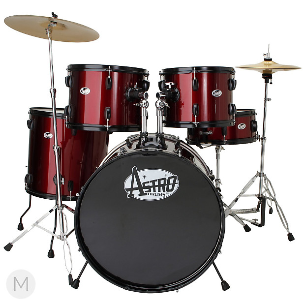 Astro 5Piece Wine Finish Drum Set by Taye Drums Reverb