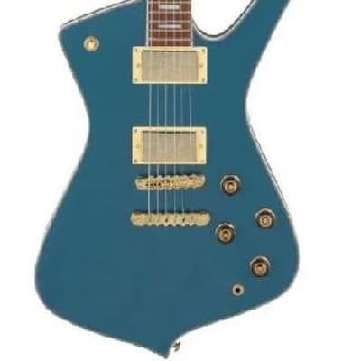 Ibanez Iceman IC420 Electric Guitar - Antique Blue Metallic image 2