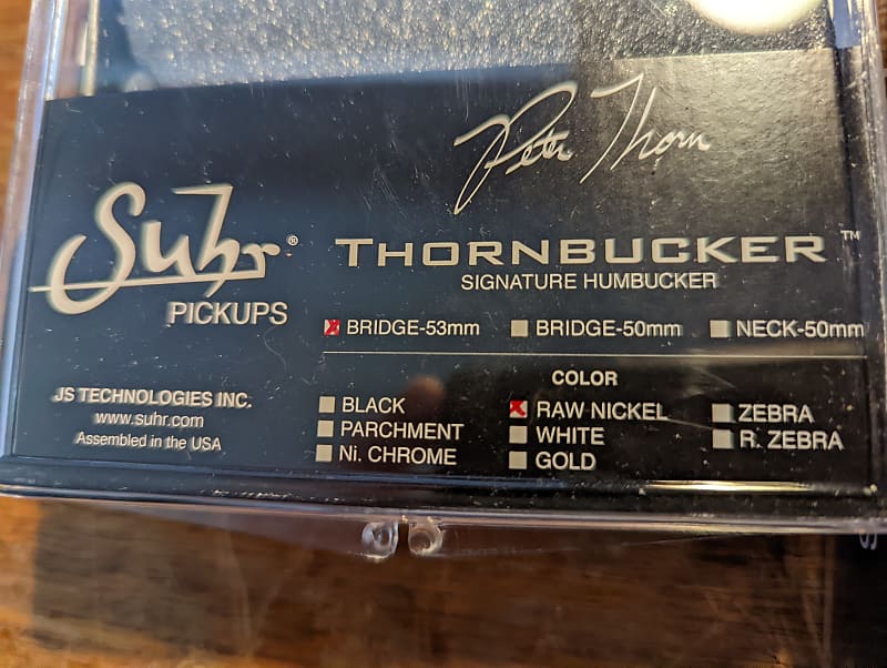 Suhr Thornbucker Neck and Bridge set 50mm/53mm - Raw nickel