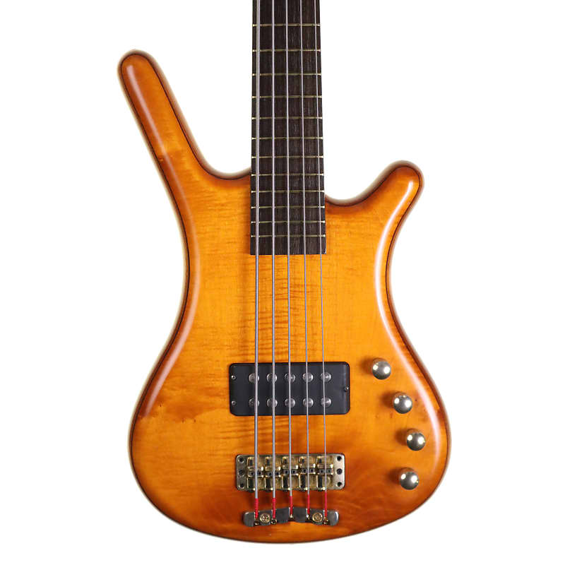 Warwick Corvette FNA 5 String Bass Guitar, Amber | Reverb