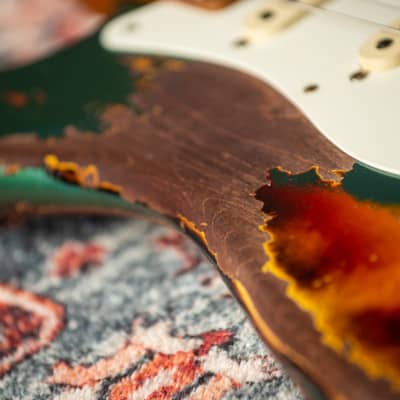 Fender ’57 Super Heavy Relic Strat - Faded Sherwood Green/Sunburst image 20