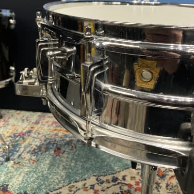 Ludwig 14"x5" 410 Super Sensitive Snare Drum. Early 1960s Pre-Serial Number - Chrome Over Aluminum. image 4