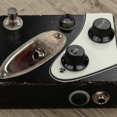 CopperSound Strategy Boost Overdrive Guitar Effects Pedal Relic'd Black & White image 3