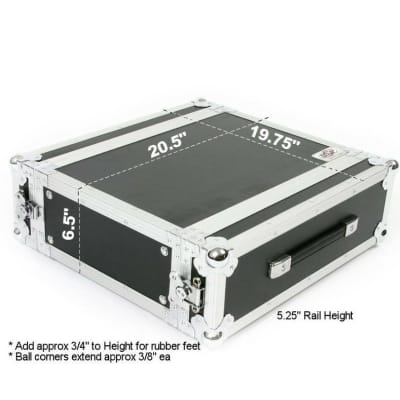 OSP 3 Space 14" Deep ATA Effects Rack Flight Road Case & JG9 Power Conditioner 9 Outlet image 3