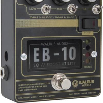 Walrus 900-1049B EB-10 Preamp/EQ/Boost Pedal Black image 2
