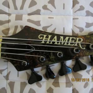 Hamer Chaparral  5 String Bass USA  1992 Iridescent Reverse Headstock W/Original Case image 9