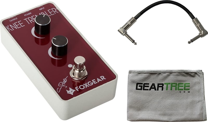 FOXGEAR KNEE TREMBLER - Guy Pratt Signature Tremolo Pedal w/ Polish Cloth  and Cable