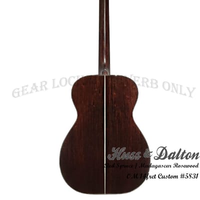 Huss & Dalton OM 14-fret Custom Red Spruce & Madagascar Rosewood handcrafted guitar 5831 image 4