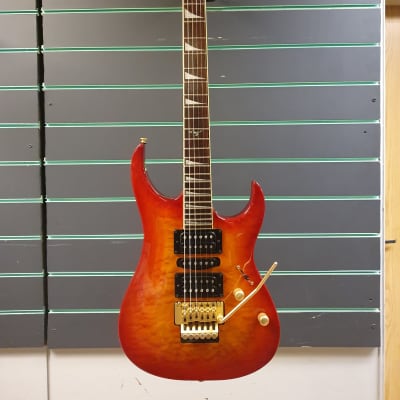 Raven West Guitars S-Style Quilted Cherry Sunburst Electric Guitar for sale