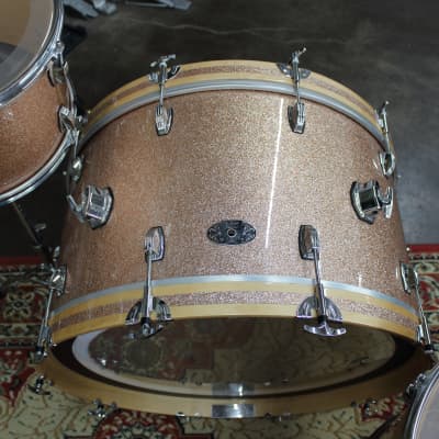 2009 Ludwig 100th Anniversary 3-Piece Classic Maple Champagne Sparkle Drum Kit image 8