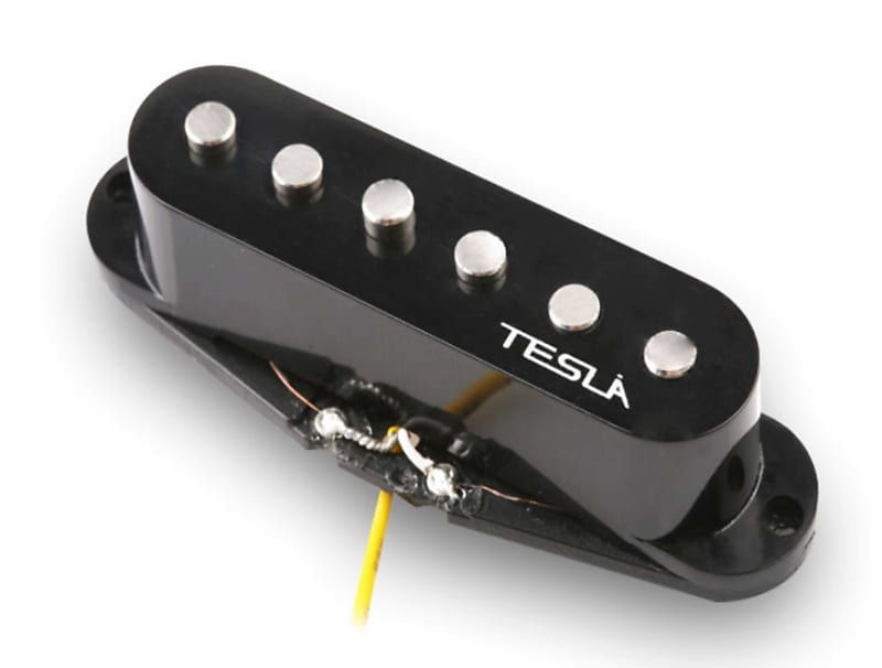 Tesla VR1 Single Coil Guitar Pickup - Middle / Black image 1