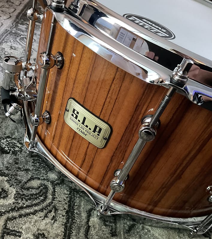 Tama SLP G-Maple Snare Drum 14x7” Gloss Natural Zebrawood LGM147Z-GNZ