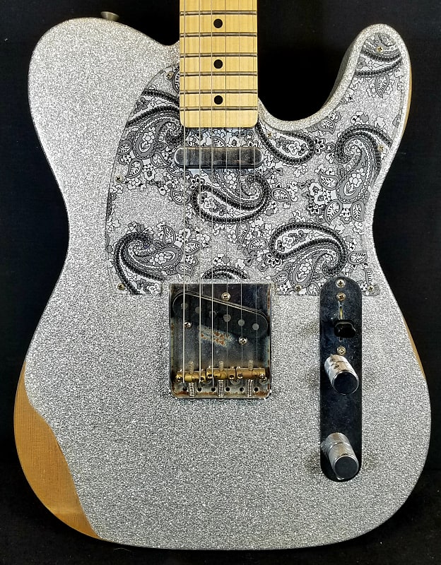 Fender Brad Paisley Road Worn Telecaster, Maple Fingerboard, Silver Sparkle, Blemished, 5lbs 10.4ozs image 1