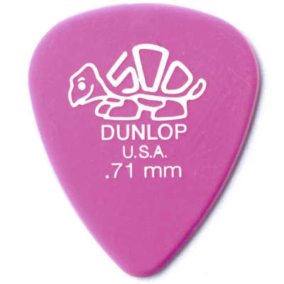Dunlop 41R.71 Pink Delrin Standard .71mm Guitar Picks, 72 Pack image 1