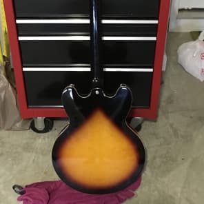 Upgraded Epiphone ES-335 PRO with Faber Parts, 920D Wiring Harness and Case - Dot Limited Edition Su image 3