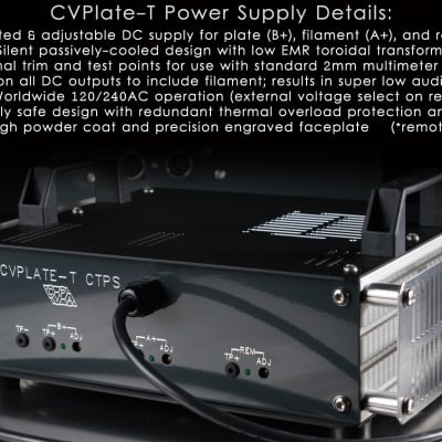 CVPA CVPlate-RST All-Tube Class-A Stereo Plate Reverb - Remote - Stereo Drive - PREORDER image 6