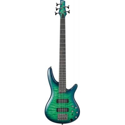 IBANEZ SR405EQM-SLG SR-Serie E-Bass 5 String, surreal blue burst gloss for sale
