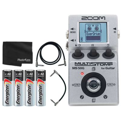 Zoom MS-50G Multi-stomp Guitar Pedal + Batteries Max AA (4 Pack) +