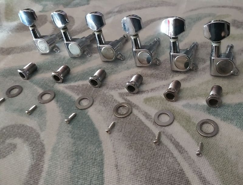 Electric Guitar Tuning Heads 6 In Line Machine Heads Tuners Reverb