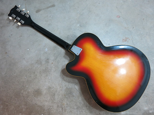 Vintage 1967 Vox Typhoon Sunburst Guitar Very Clean
