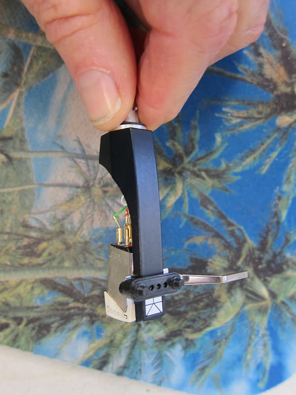 Stanton 681EEE Phono Cartridge + Audio Technica D7 8 Gram Headshell, Stanton D6800EL Stylus, Ex Sound, USA/JAPAN 1960s/70s - Black  			