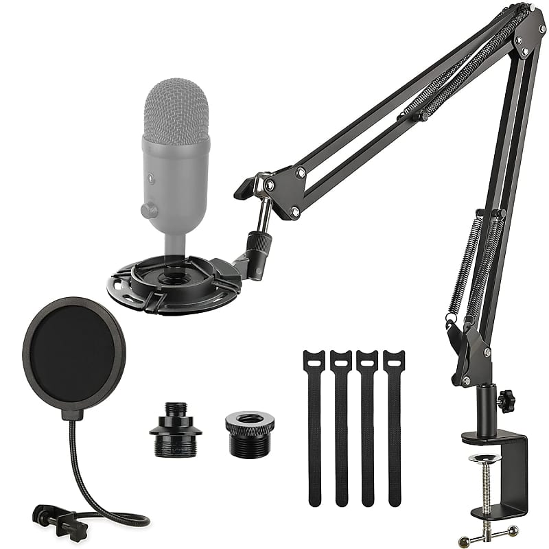  FIFINE Microphone Boom Arm, Low Profile Adjustable Stick  Microphone Arm Stand with Desk Mount Clamp, Screw Adapter, Cable  Management, for Podcast Streaming Gaming Studio-BM88 : Everything Else