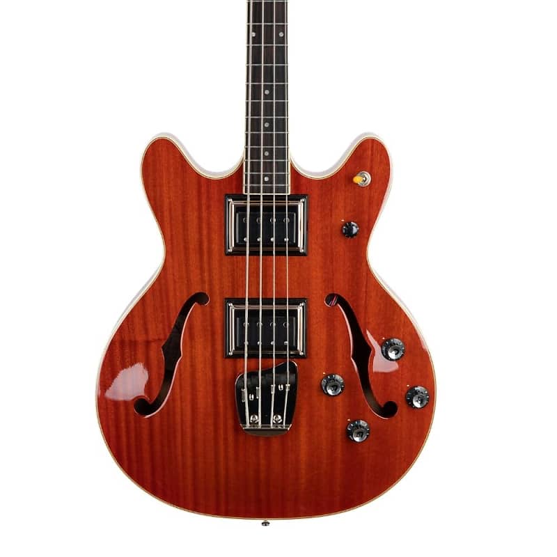 Guild Starfire bass II in Natural Mahogany – with hardshell case – KSG2203058 image 1