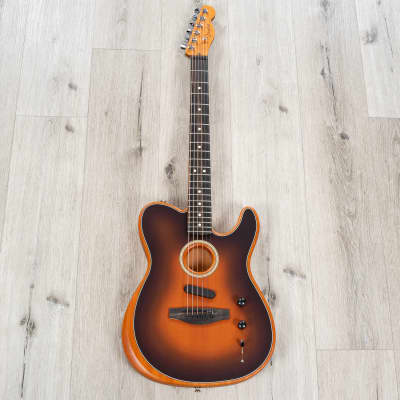 Fender American Acoustasonic Telecaster Guitar, Ebony, Sunburst (B-STOCK) image 3