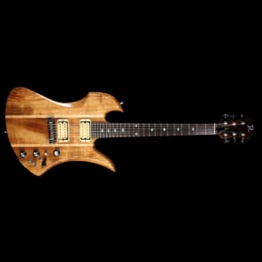 Used 1979 BC Rich Mockingbird Deluxe Electric Guitar Natural Koa image 2