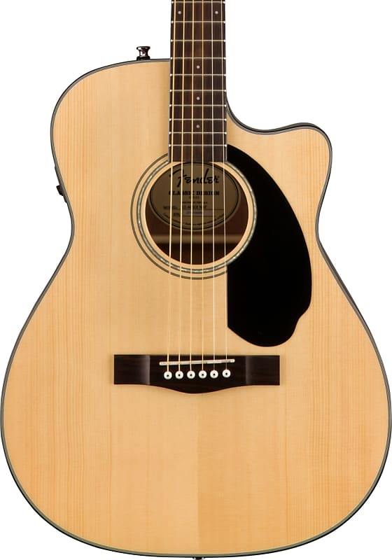 Fender CC-60SCE Classic Design Series Concert Acoustic Electric Guitar, Natural image 1
