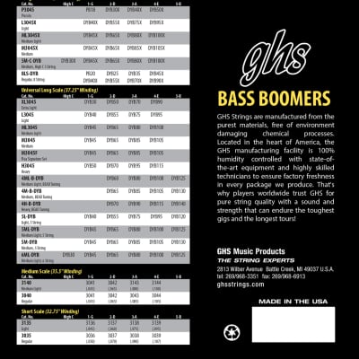 GHS Boomers Bass Guitar Strings; 8-String set 20-90 imagen 2