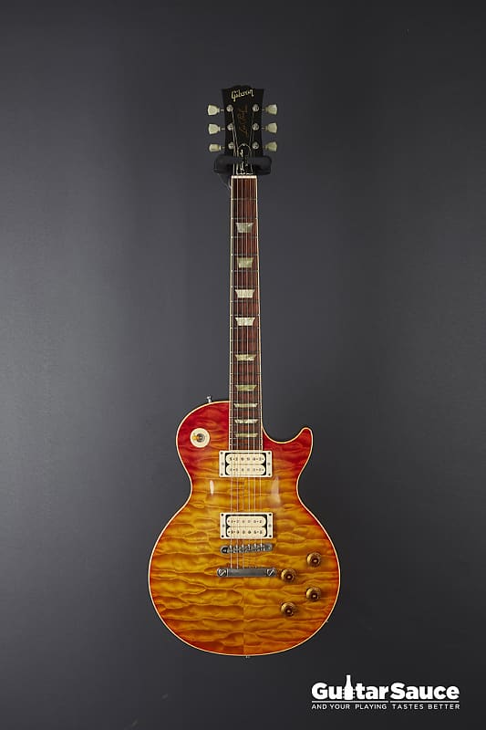 Gibson Custom Shop 59 Reissue Jimmy Wallace Les Paul Tom Murphy Painted Monster Quilted Top Heritage Cherry Burst 1992 Used (Cod. 1452UG) image 1