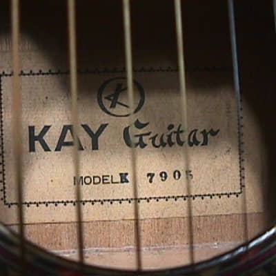 A Vintage Kay 12 String Acoustic Guitar in a Case  2 G image 9