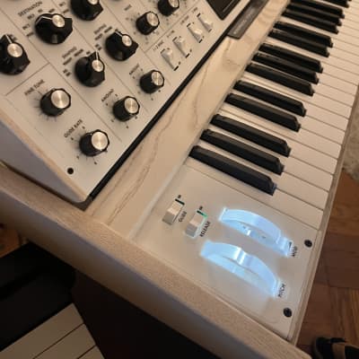 Moog Minimoog Voyager Special Edition Lunar White 44-Key Monophonic Synthesizer 2002 - 2015 - White Cabinet
