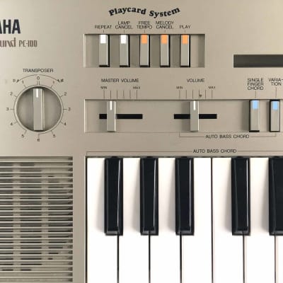 1982 Yamaha PC-100 PortaSound Playcard Keyboard & Analog 1982 Yamaha PC-100 PortaSound Playcard Keyboard & Analog