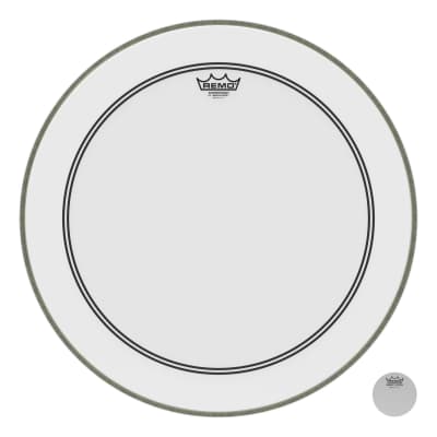 Remo Powerstroke P3 Smooth White Bass Drumhead 22" image 1